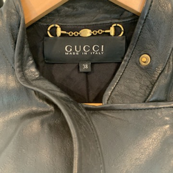 Size 38 Genuine Gucci Leather Coat - Picture 3 of 4